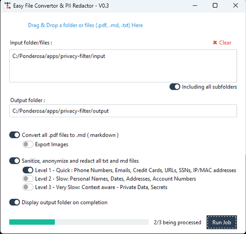 Windows PII Redactor Application